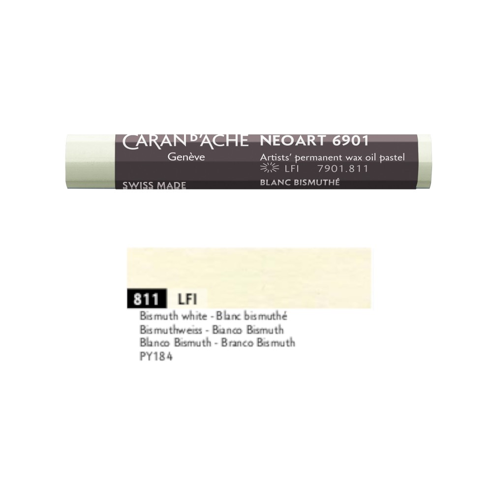 Neoart 6901 artist's wax oil pastel - Caran d'Ache - 811, Bismuth White