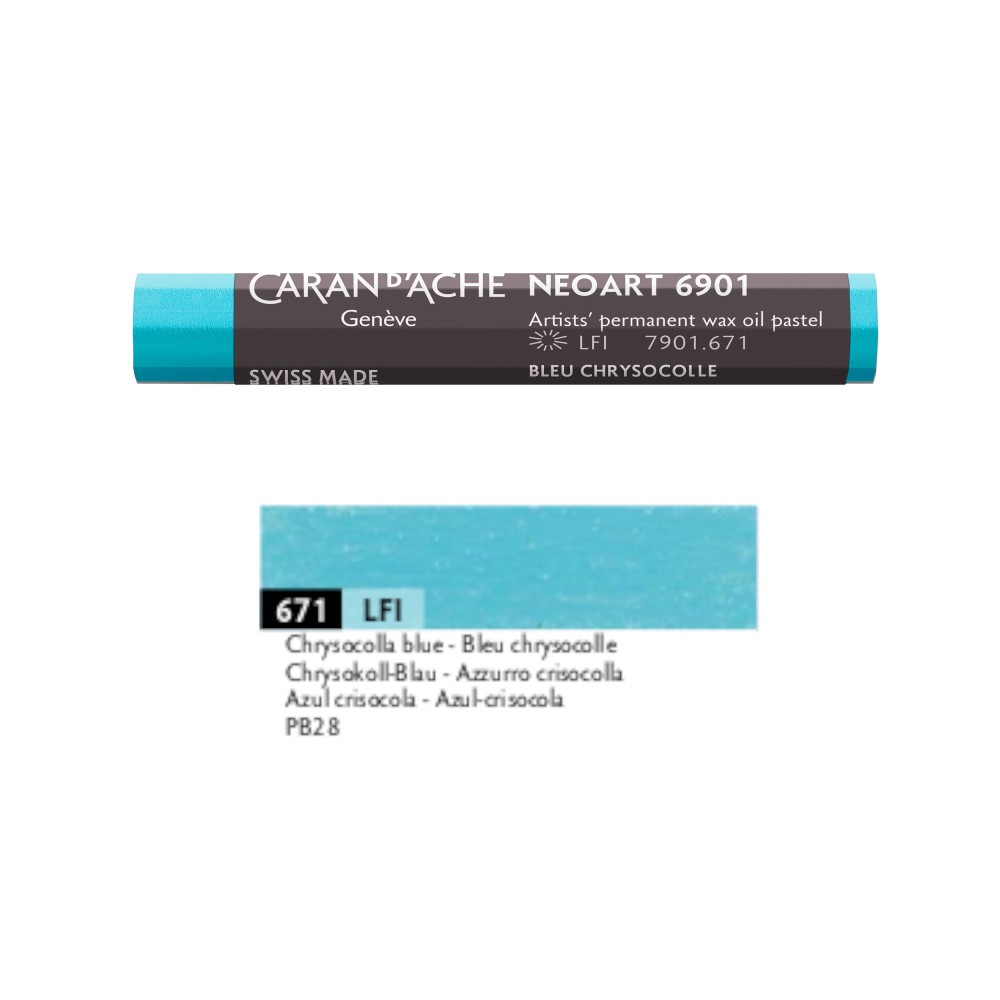 Pastel woskowo-olejny Neoart 6901 - Caran d'Ache - 671, Chrysocolla Blue