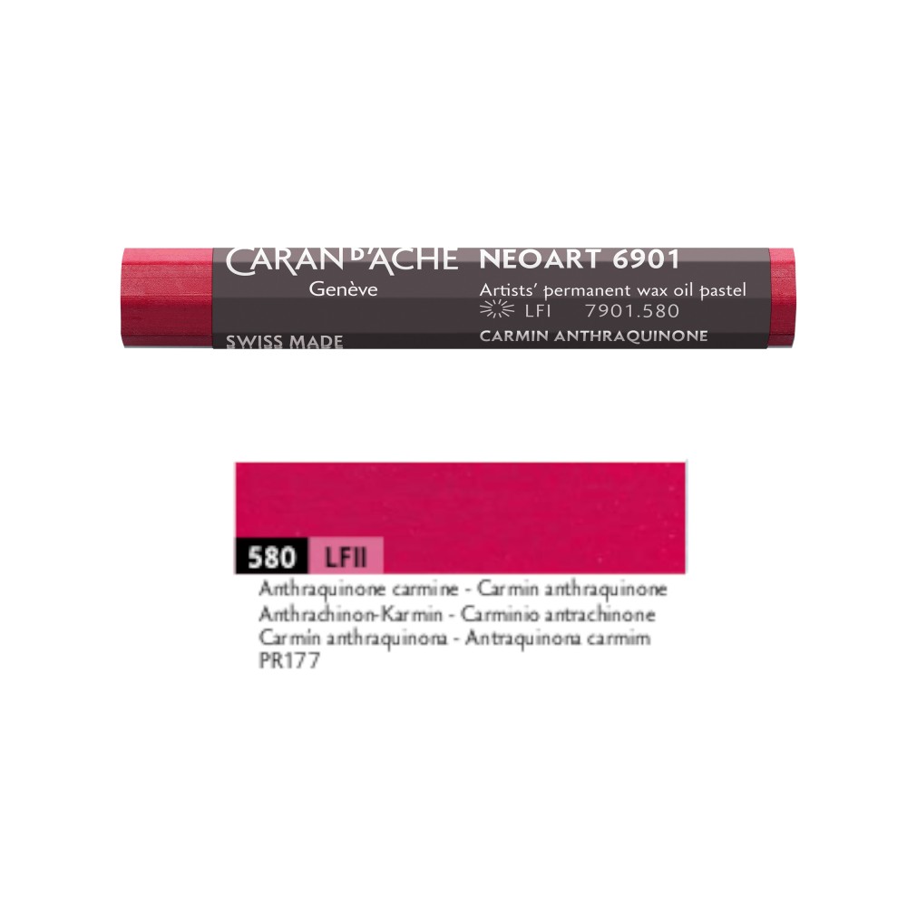 Pastel woskowo-olejny Neoart 6901 - Caran d'Ache - 580, Anthraquinone Carmine
