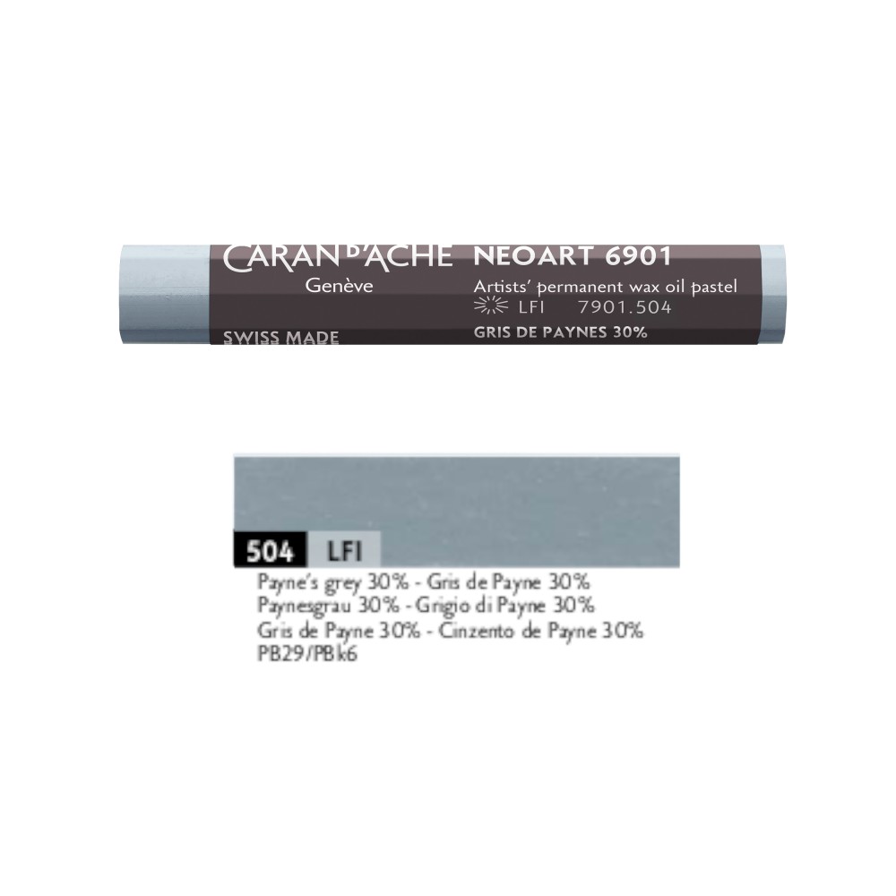 Neoart 6901 artist's wax oil pastel - Caran d'Ache - 504, Payne's Grey 30