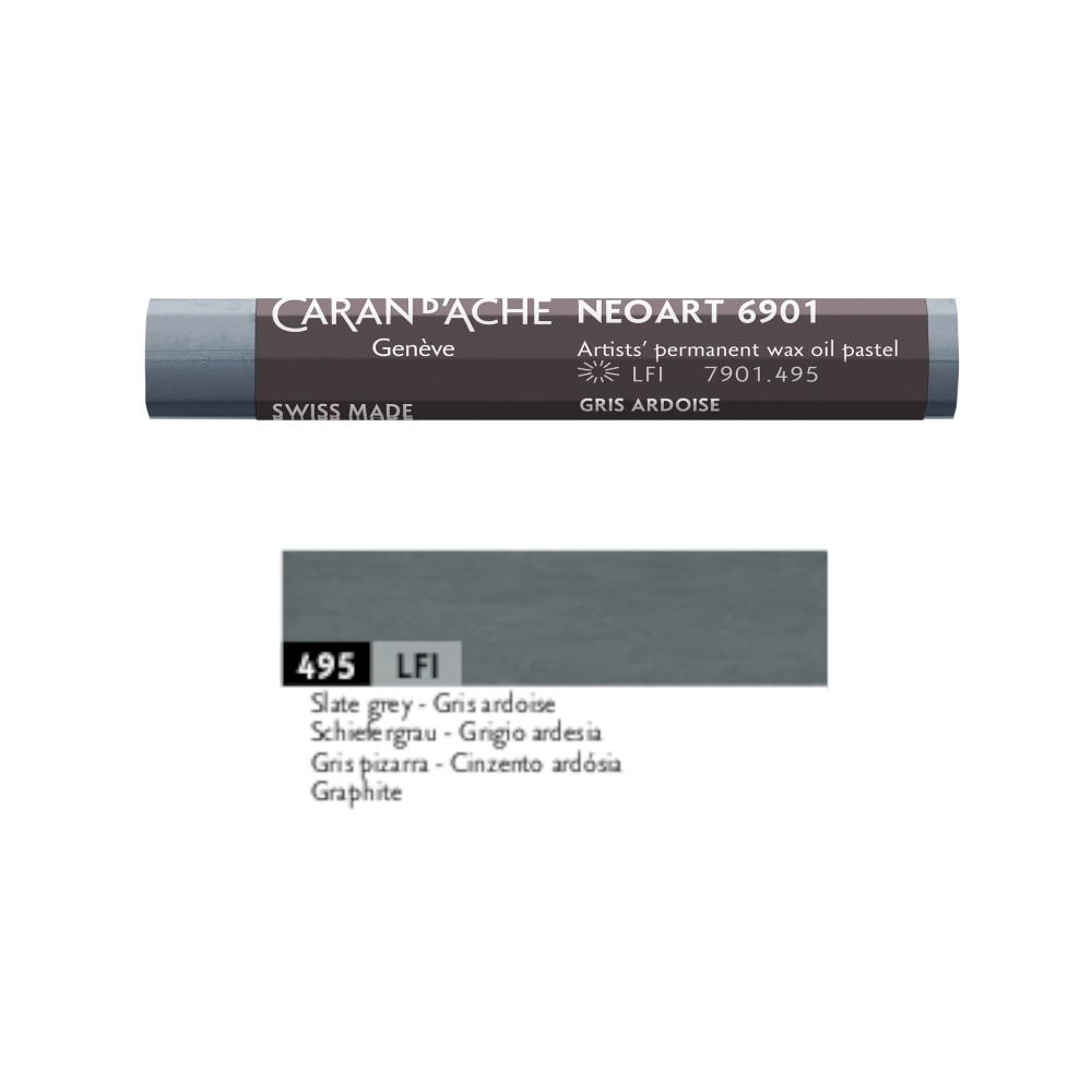 Neoart 6901 artist's wax oil pastel - Caran d'Ache - 495, Slate Grey