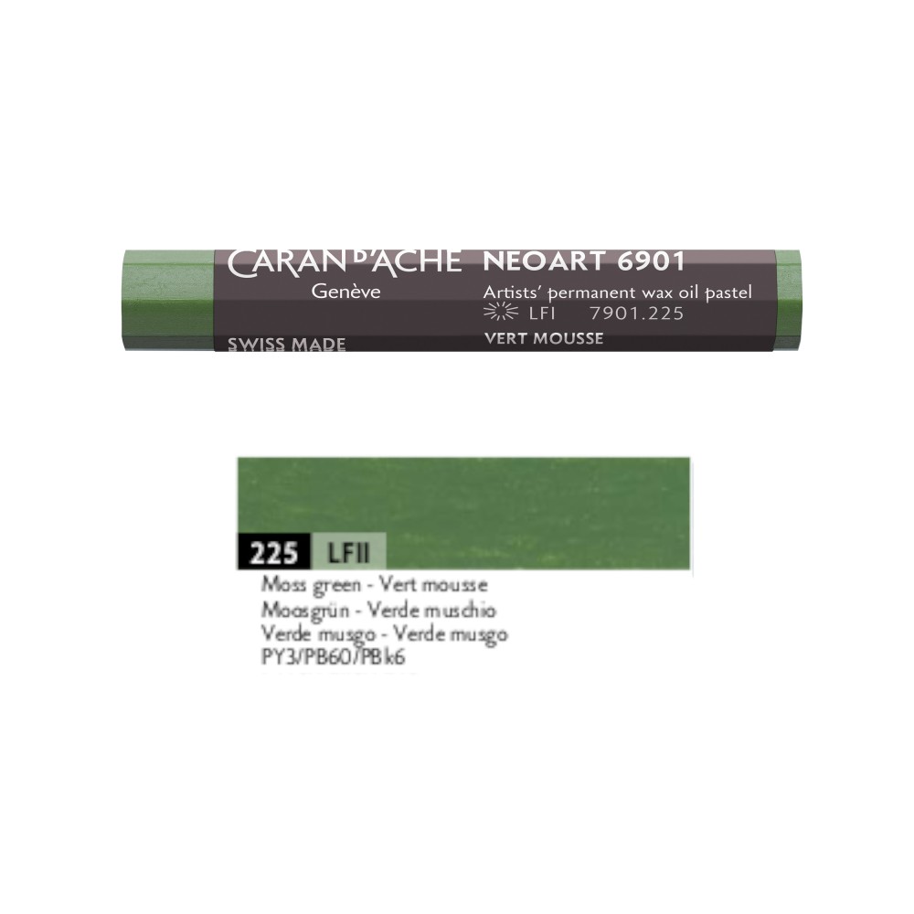 Pastel woskowo-olejny Neoart 6901 - Caran d'Ache - 225, Moss Green
