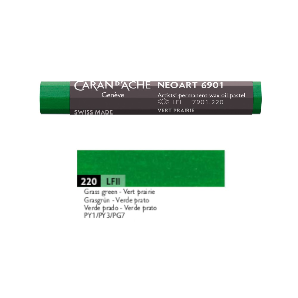 Pastel woskowo-olejny Neoart 6901 - Caran d'Ache - 220, Grass Green