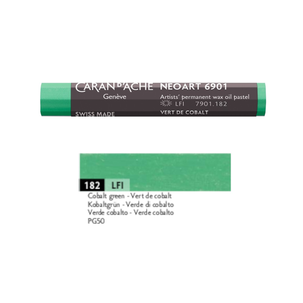 Pastel woskowo-olejny Neoart 6901 - Caran d'Ache - 182, Cobalt Green