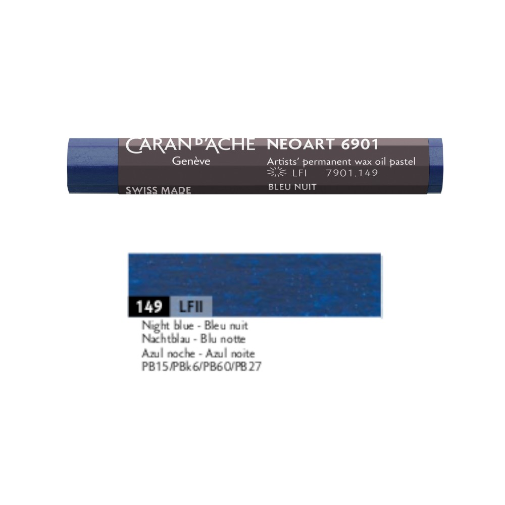 Neoart 6901 artist's wax oil pastel - Caran d'Ache - 149, Night Blue