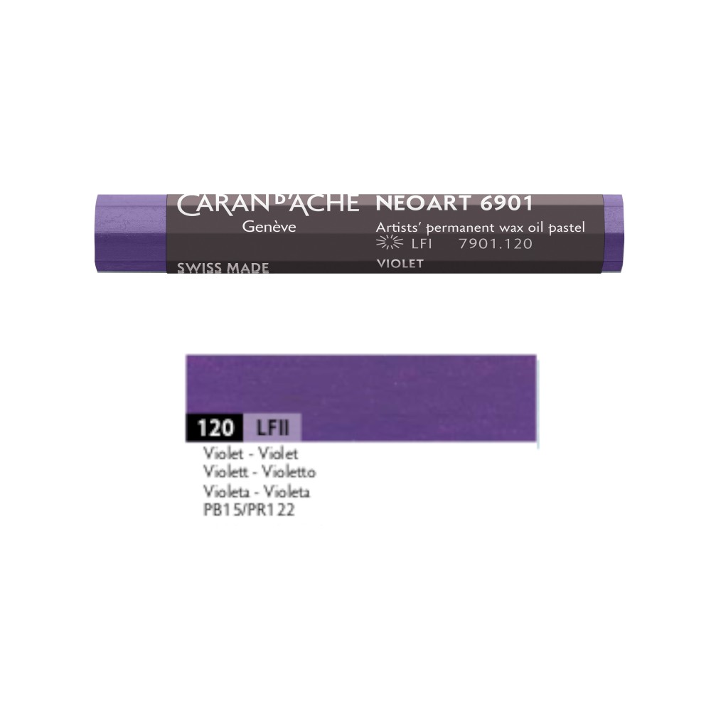 Neoart 6901 artist's wax oil pastel - Caran d'Ache - 120, Violet