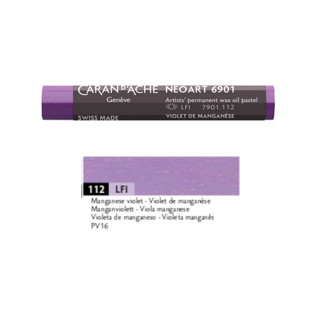 Pastel woskowo-olejny Neoart 6901 - Caran d'Ache - 112, Manganese Violet