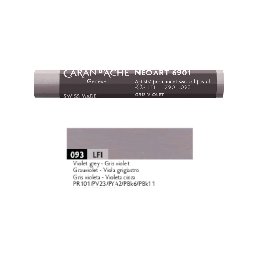 Neoart 6901 artist's wax oil pastel - Caran d'Ache - 093, Violet Grey