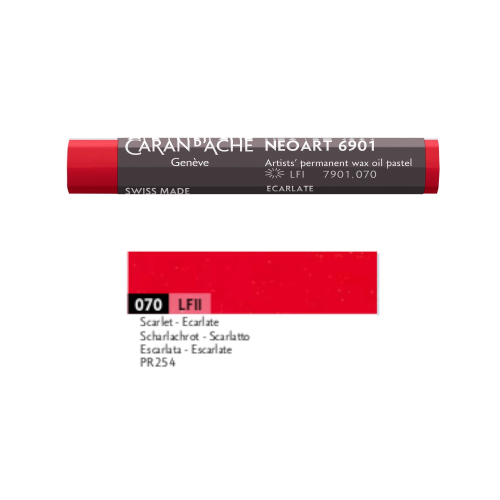 Pastel woskowo-olejny Neoart 6901 - Caran d'Ache - 070, Scarlet