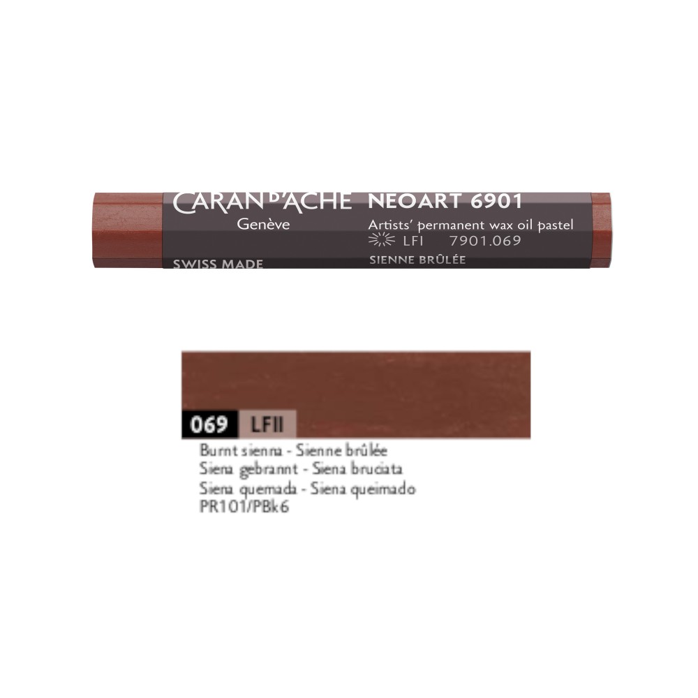 Pastel woskowo-olejny Neoart 6901 - Caran d'Ache - 069, Burnt Sienna