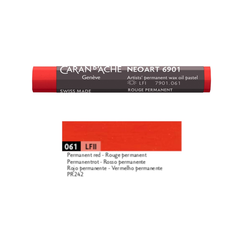 Pastel woskowo-olejny Neoart 6901 - Caran d'Ache - 061, Permanent Red
