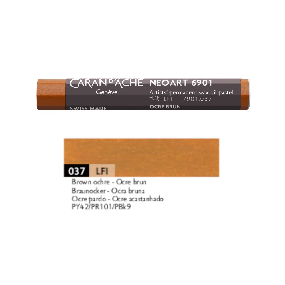 Pastel woskowo-olejny Neoart 6901 - Caran d'Ache - 037, Brown Ochre