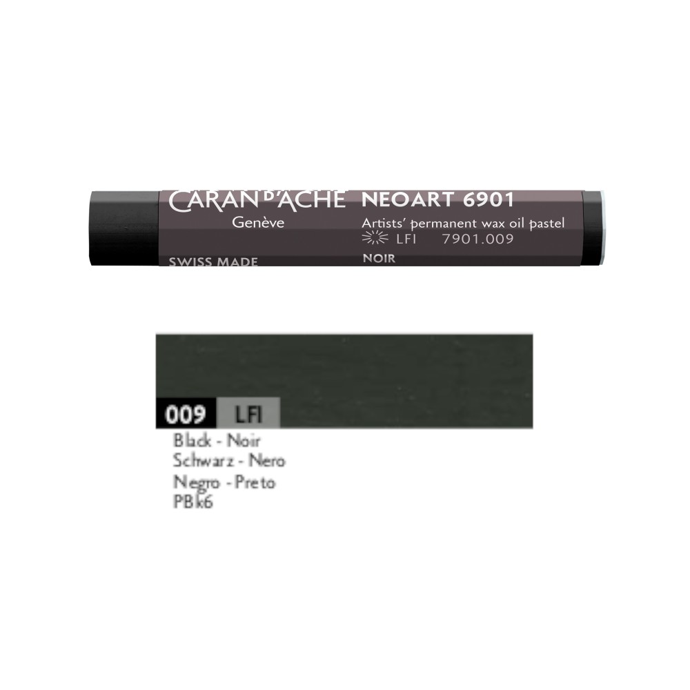 Neoart 6901 artist's wax oil pastel - Caran d'Ache - 009, Black