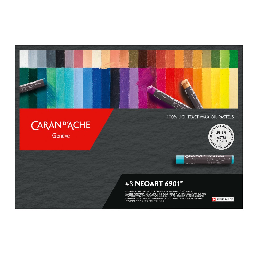 Zestaw pasteli woskowo-olejnych Neoart 6901 - Caran d'Ache - 48 kolorów