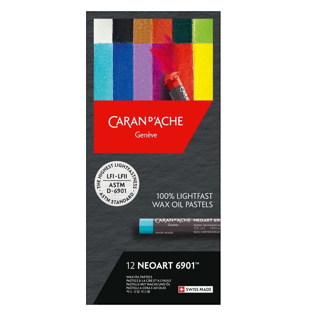 Set of Neoart 6901 artist's wax oil pastels - Caran d'Ache - 12 pcs.
