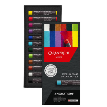 Set of Neoart 6901 artist's wax oil pastels - Caran d'Ache - 12 pcs.