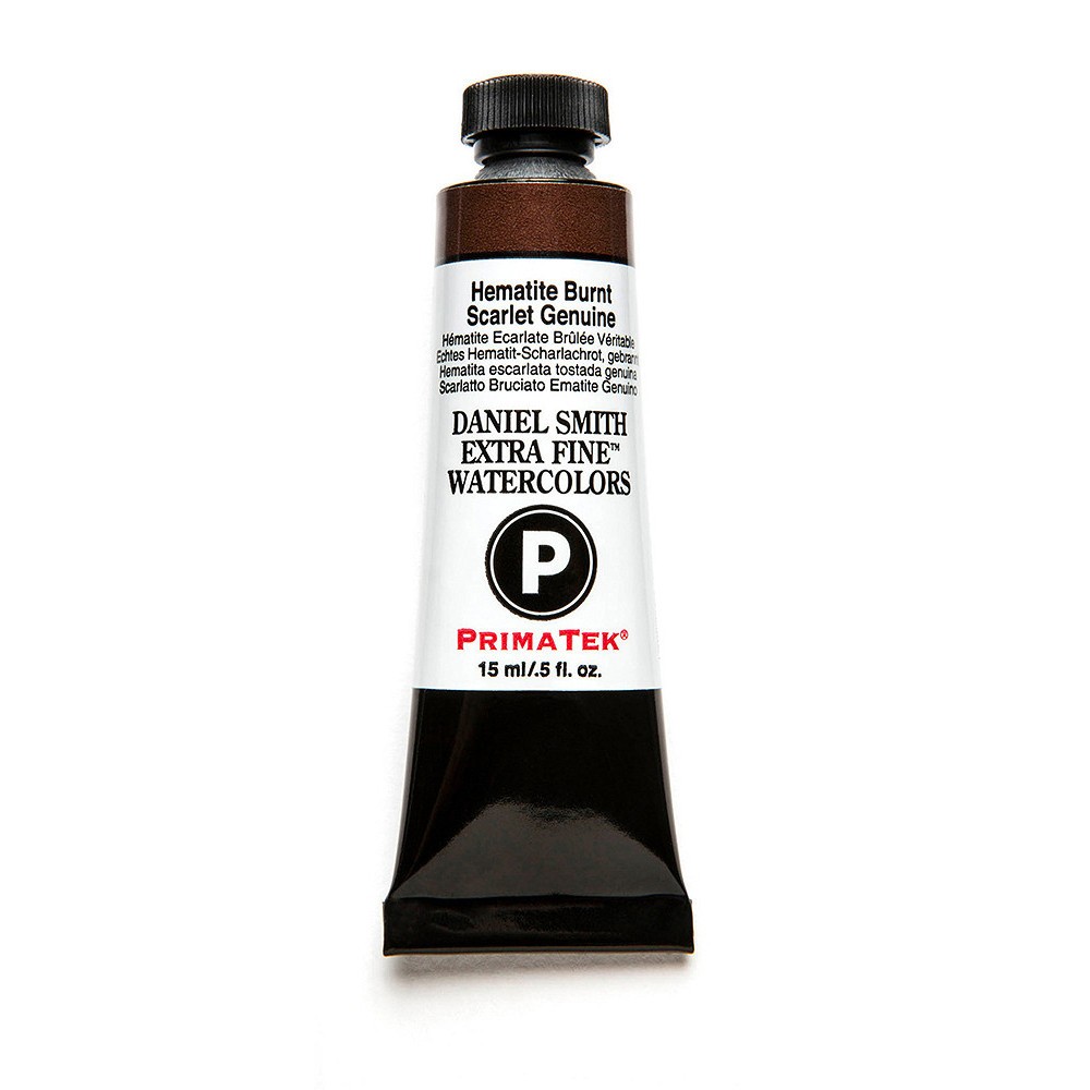 Extra Fine PrimaTek Watercolor paint - Daniel Smith - Hematite Burnt Scarlet Genuine, 15 ml