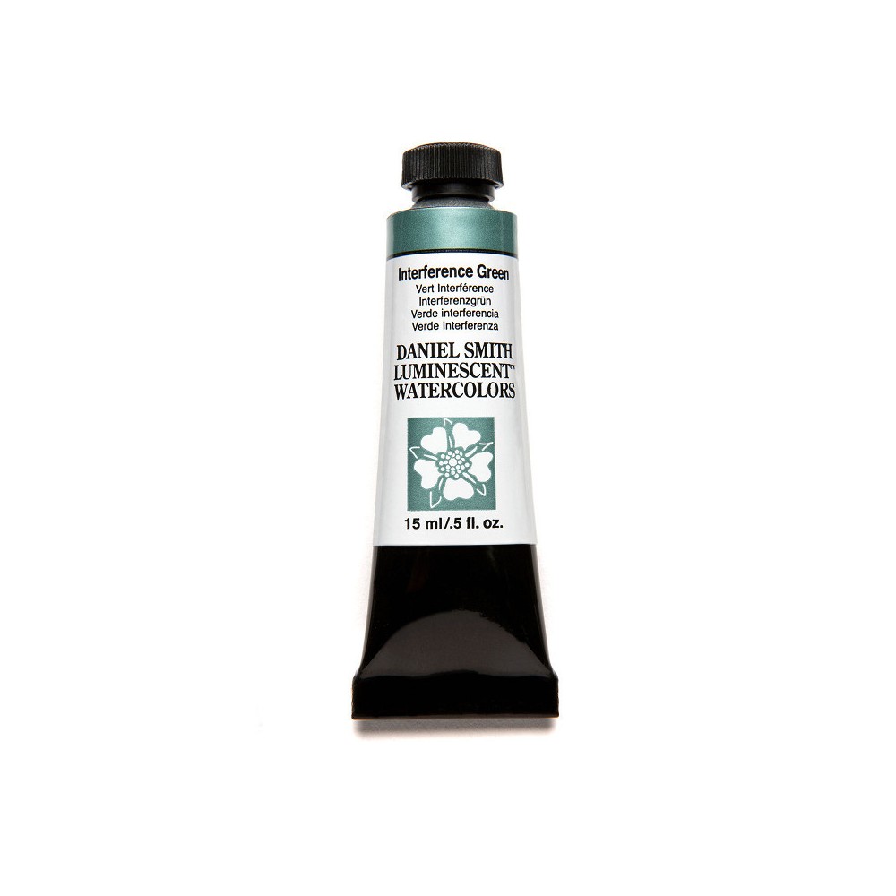Extra Fine Luminescent Watercolor paint - Daniel Smith - Interference Green, 15 ml