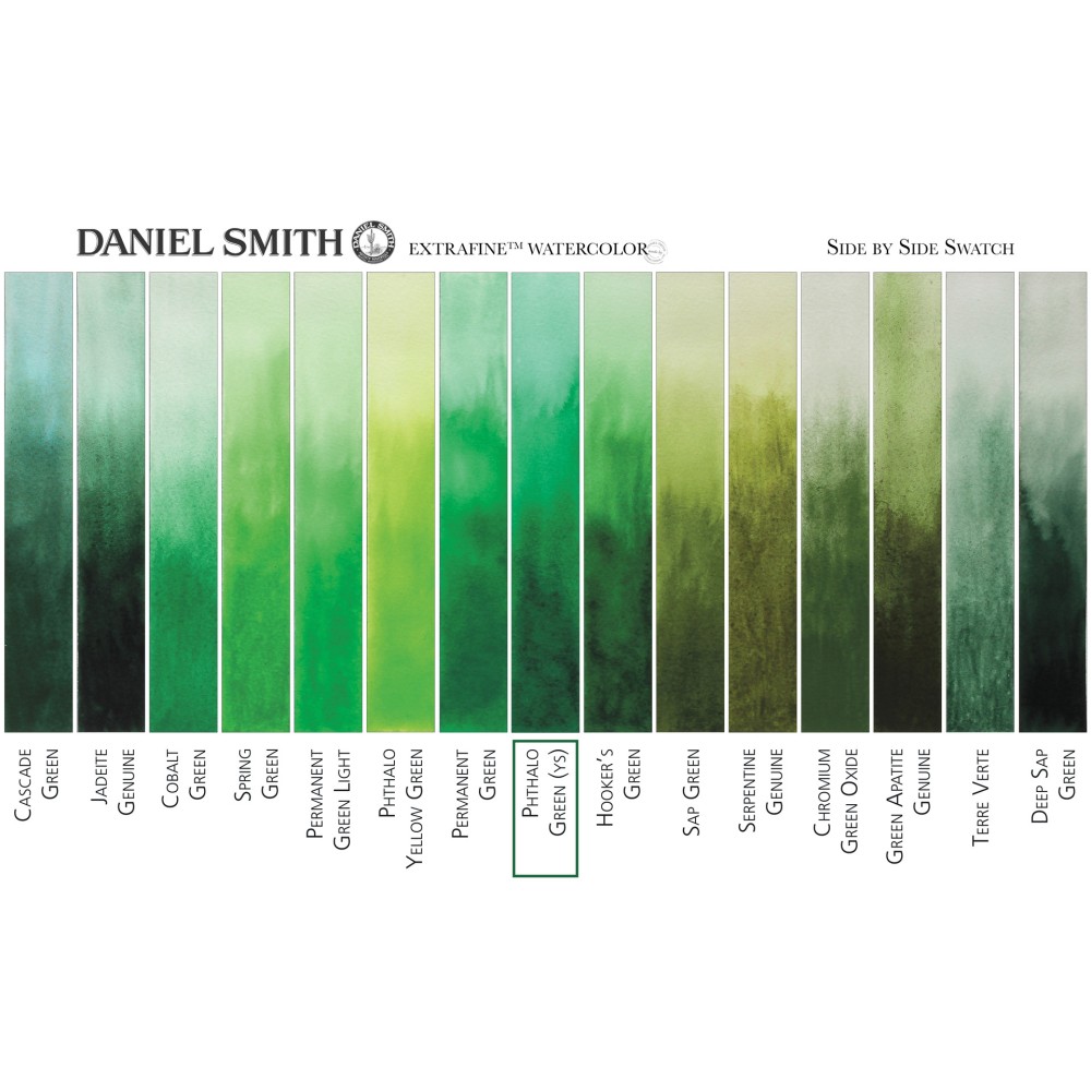 Extra Fine Watercolor paint - Daniel Smith - Phthalo Green (Yellow Shade), 5 ml