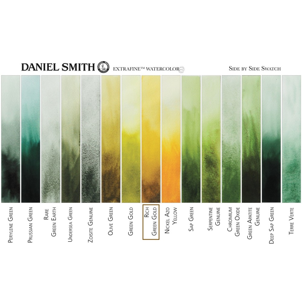 Extra Fine Watercolor paint - Daniel Smith - Rich Green Gold, 5 ml