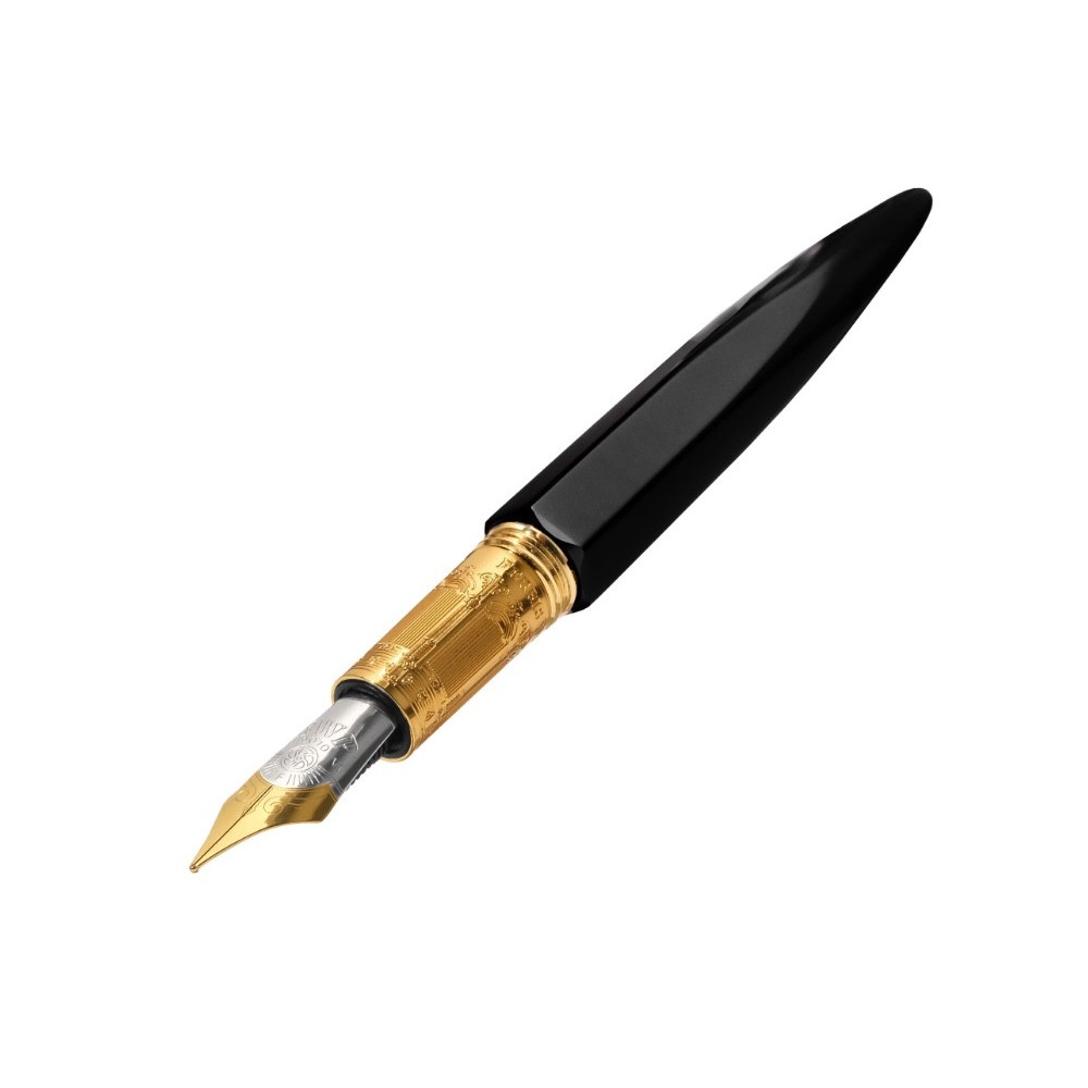 Aluminium Marquise Fountain Pen - Ferris Wheel Press - Nevermore Noir, F