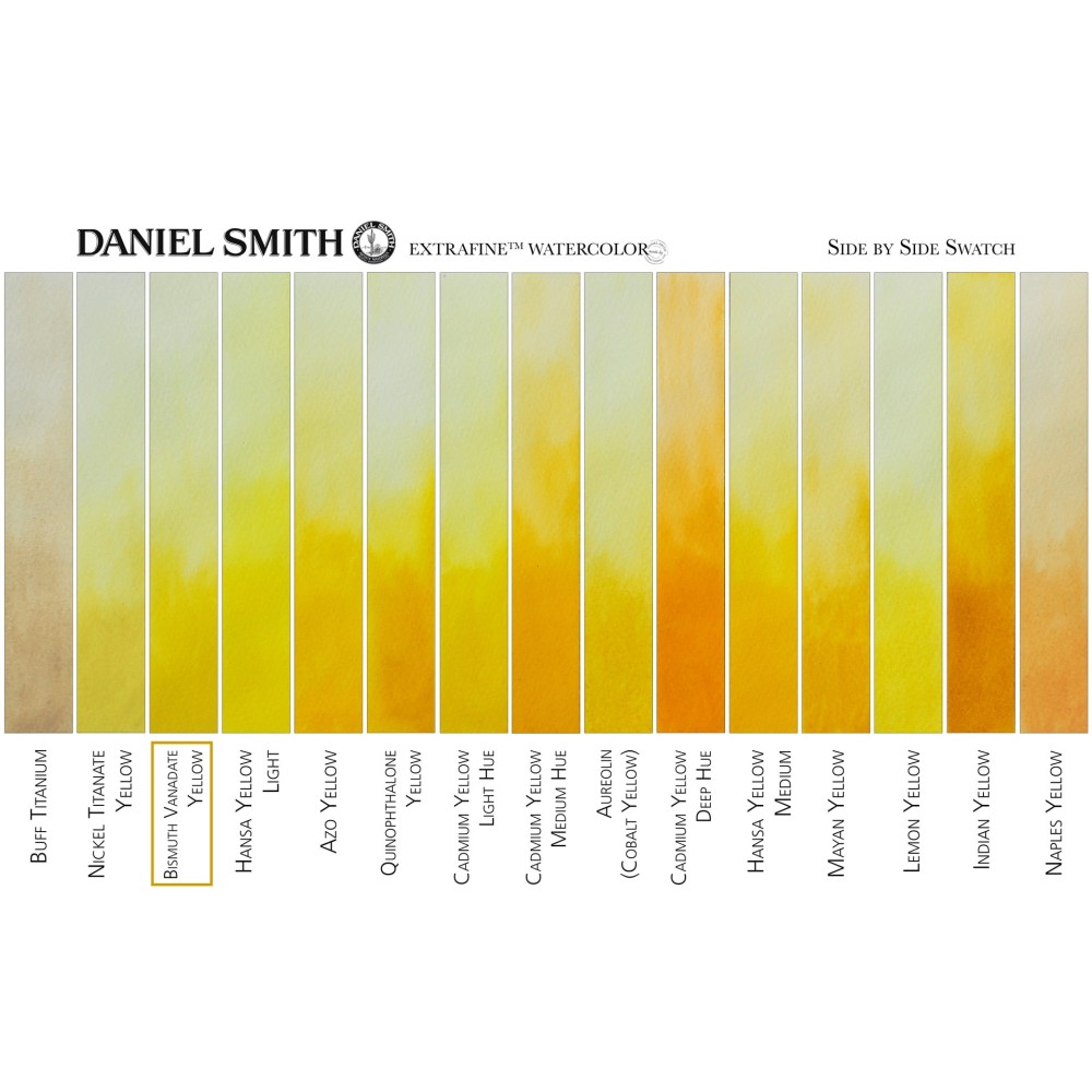 Extra Fine Watercolor paint - Daniel Smith - Bismuth Vanadate Yellow, 5 ml