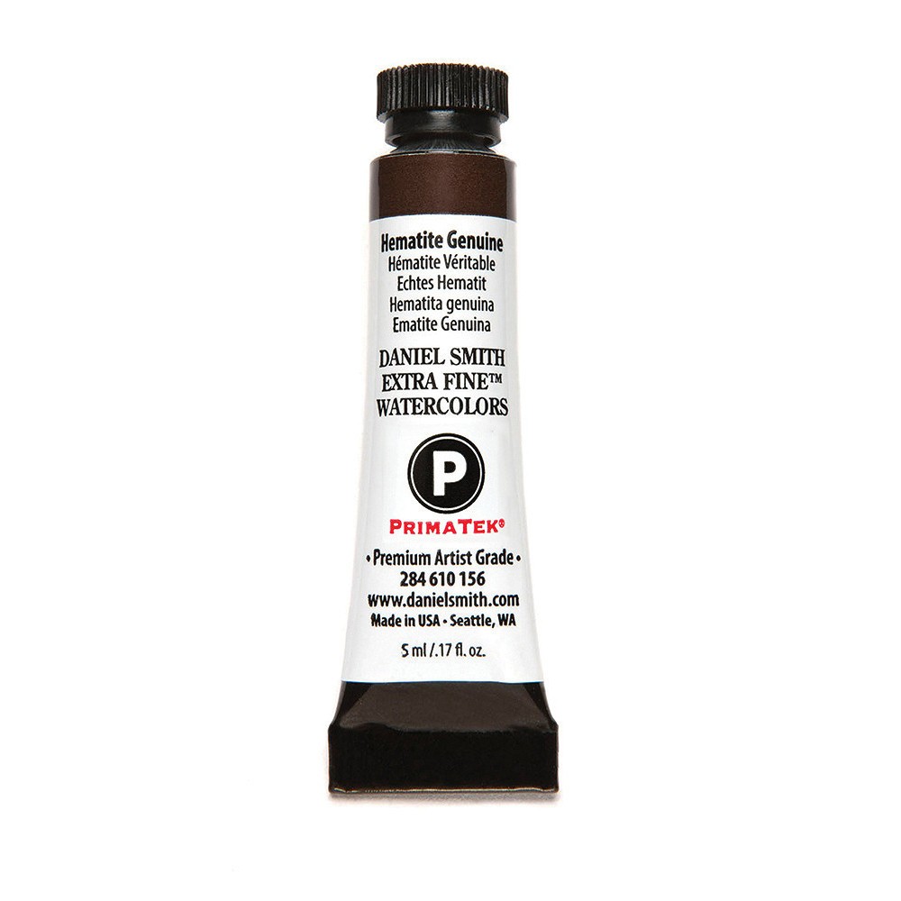 Extra Fine PrimaTek Watercolor paint - Daniel Smith - Hematite Genuine, 5 ml