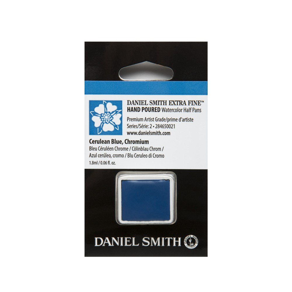 Extra Fine Watercolor paint half pan - Daniel Smith - Cerulean Blue Chromium