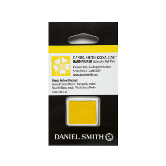 Extra Fine Watercolor paint half pan - Daniel Smith - Hansa Yellow Medium