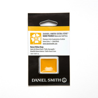 Extra Fine Watercolor paint half pan - Daniel Smith - Hansa Yellow Deep