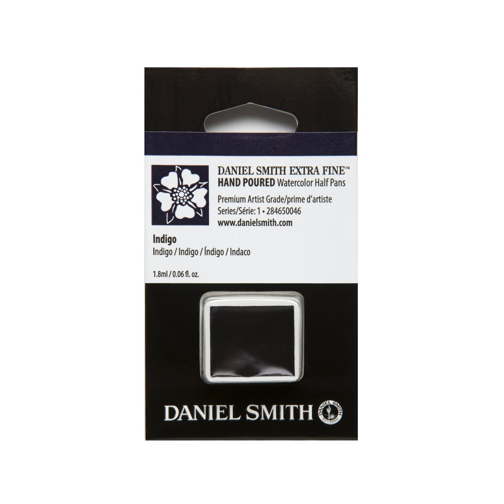 Extra Fine Watercolor paint half pan - Daniel Smith - Indigo