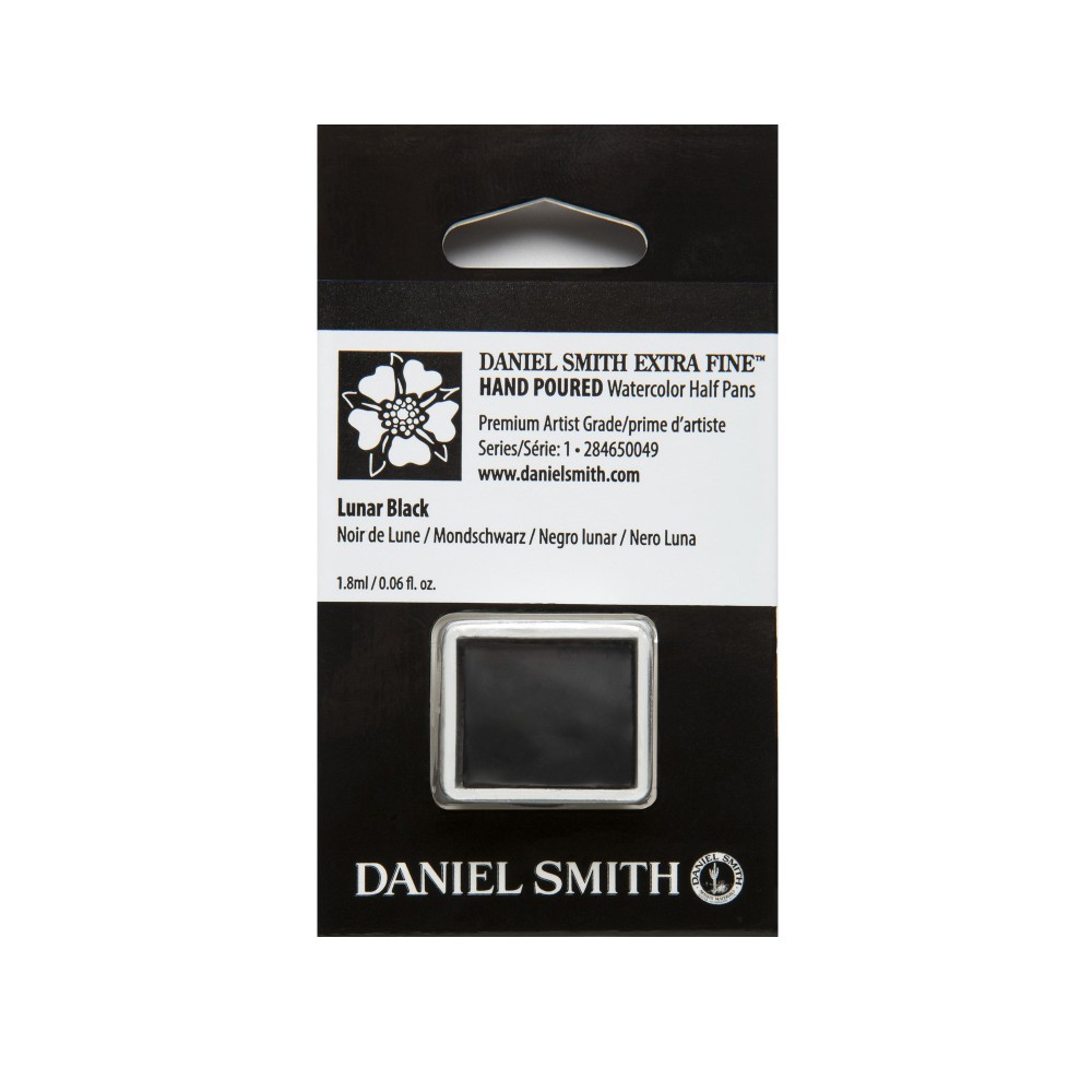 Extra Fine Watercolor paint half pan - Daniel Smith - Lunar Black