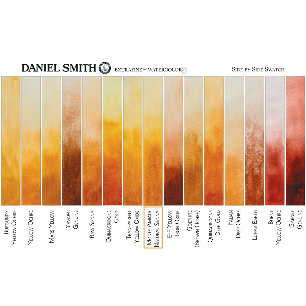 Farba akwarelowa Extra Fine w półkostce - Daniel Smith - Monte Amiata Natural Sienna
