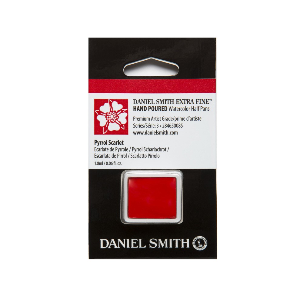 Farba akwarelowa Extra Fine w półkostce - Daniel Smith - Pyrrol Scarlet
