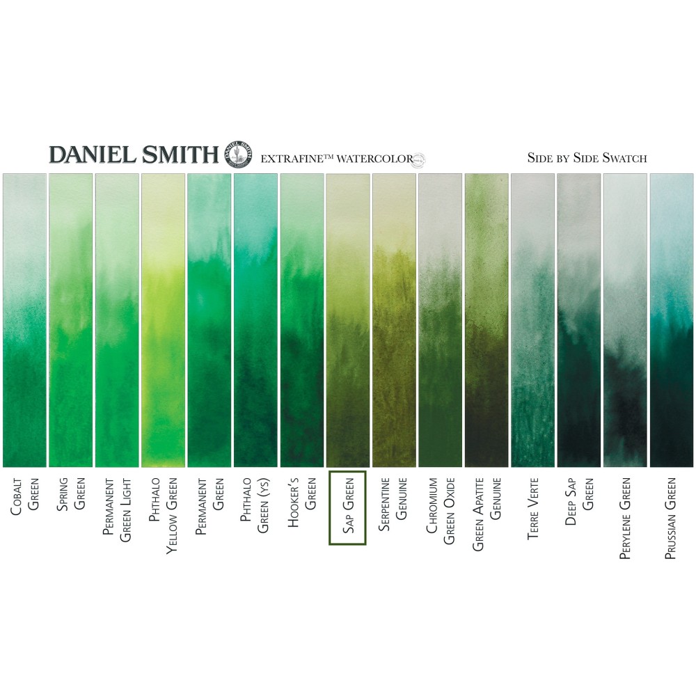 Farba akwarelowa Extra Fine w półkostce - Daniel Smith - Sap Green