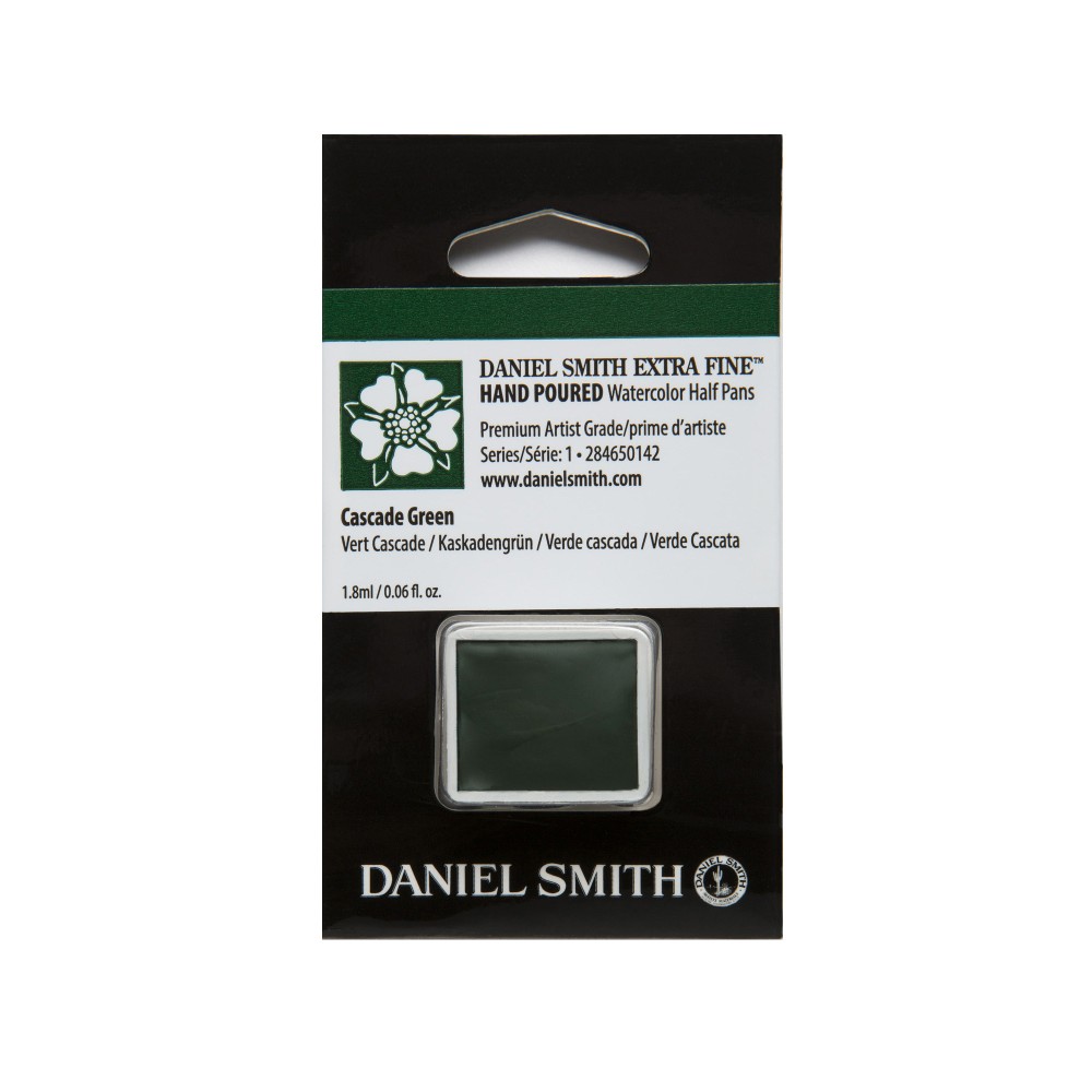 Extra Fine Watercolor paint half pan - Daniel Smith - Cascade Green