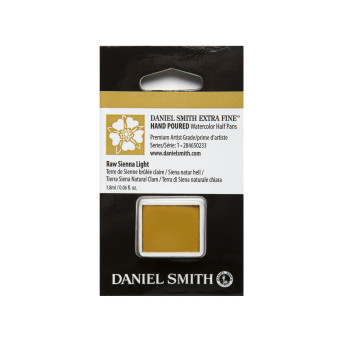 Extra Fine Watercolor paint half pan - Daniel Smith - Raw Sienna Light