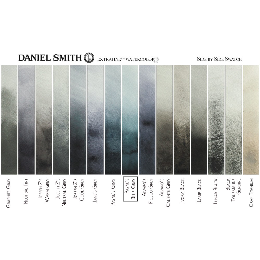 Extra Fine Watercolor paint half pan - Daniel Smith - Payne's Blue Gray