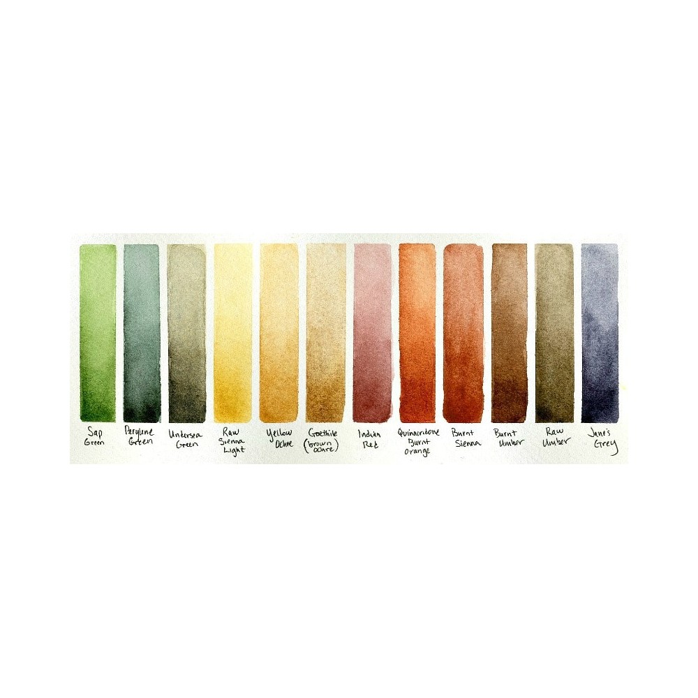 Set of Extra Fine Watercolor half pans paints + Bonus - Daniel Smith - 24 pcs.
