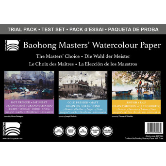 Papier do akwareli Master's Trial Pack 28 x 38 cm - Baohong - 300 g 9 ark.