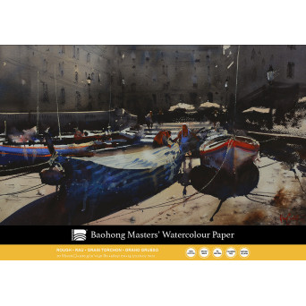 Blok do akwareli Master's 36 x 51 cm - Baohong - rough, 300 g, 20 ark.