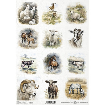 Papier do decoupage A4 - ITD Collection - ryżowy, R2348