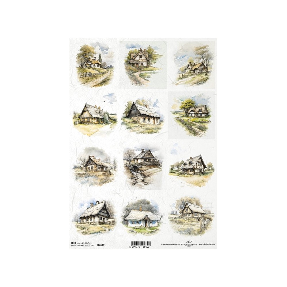 Papier do decoupage A4 - ITD Collection - ryżowy, R2349