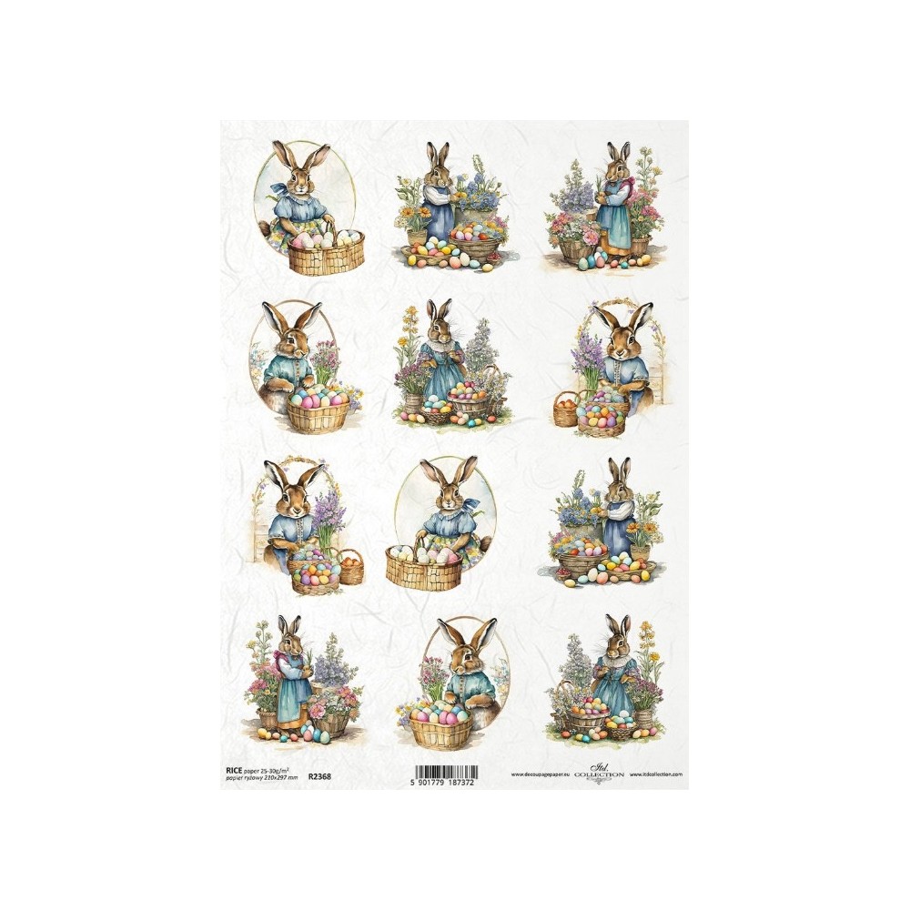 Papier do decoupage A4 - ITD Collection - ryżowy, R2368