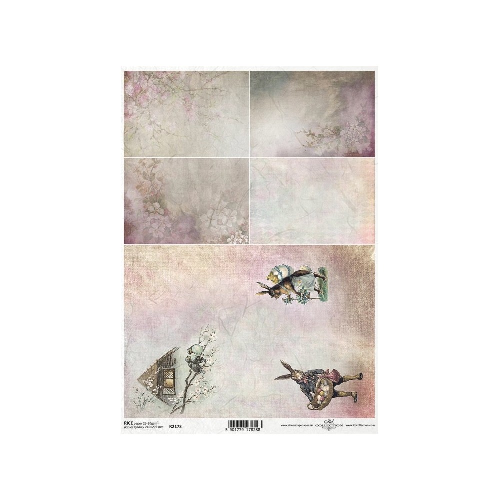 Papier do decoupage A4 - ITD Collection - ryżowy, R2173