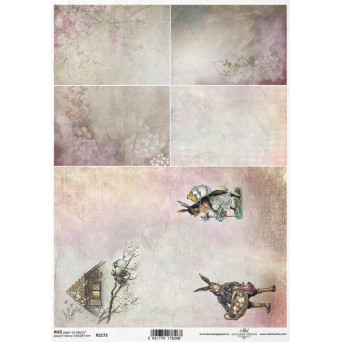 Decoupage paper A4 - ITD Collection - rice, R2173