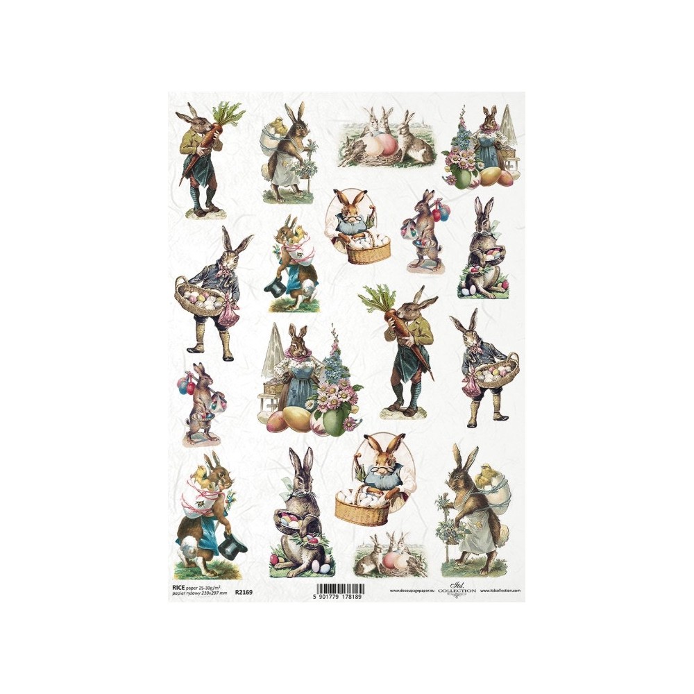 Decoupage paper A4 - ITD Collection - rice, R2169