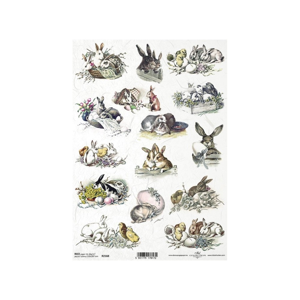 Decoupage paper A4 - ITD Collection - rice, R2168