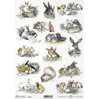 Papier do decoupage A4 - ITD Collection - ryżowy, R2168
