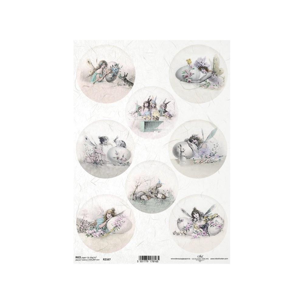Papier do decoupage A4 - ITD Collection - ryżowy, R2167